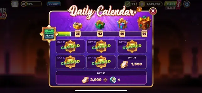 Royal X Casino Daily Sign-In Bonus